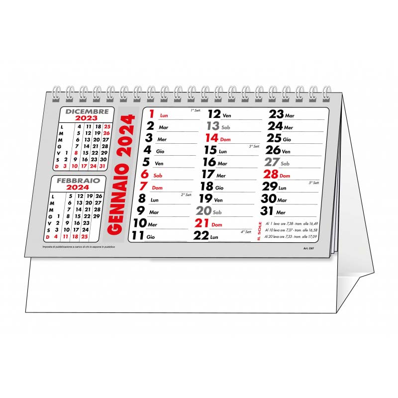 Calendari da tavolo aziendali personalizzati