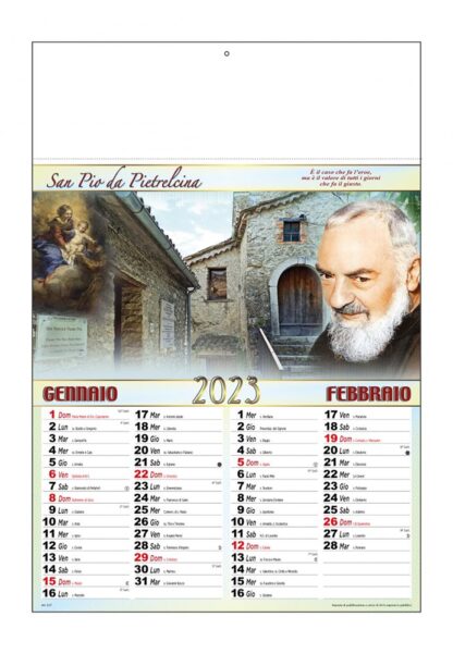 Calendario illustrato San Pio 2024