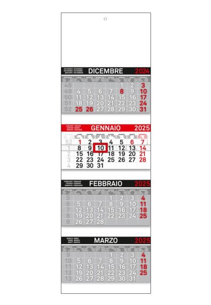 Calendario quadrittico personalizzato per aziende 2025 cod. 807