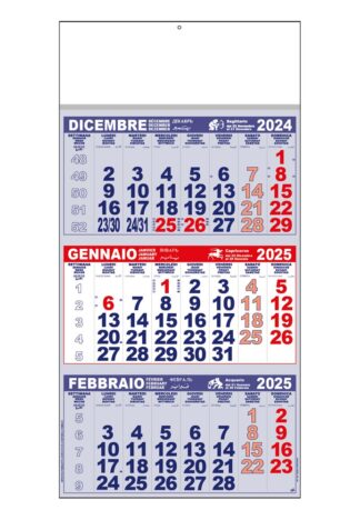 Calendario trittico economico 2025 C3691a