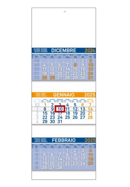 Calendario trittico personalizzato 2025 cod. 806
