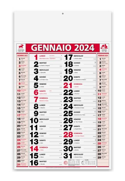 Calendario olandese 2024 rosso nero PA646RO