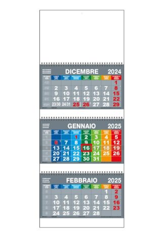 Calendario trittico 2025 multicolor IGF52